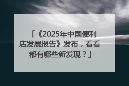 《2025年中国便利店发展报告》发布，看看都有哪些新发现？