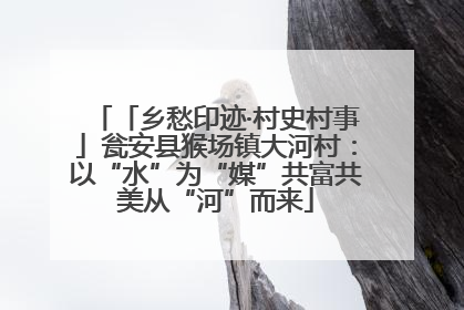 「乡愁印迹·村史村事」瓮安县猴场镇大河村：以“水”为“媒”共富共美从“河”而来