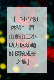 “小学初体验” 眉山彭山二小助力区幼萌娃探秘成长之旅
