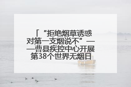 “拒绝烟草诱惑 对第一支烟说不”——曹县疾控中心开展第38个世界无烟日科普宣传活动