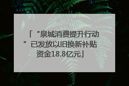 “泉城消费提升行动”已发放以旧换新补贴资金18.8亿元