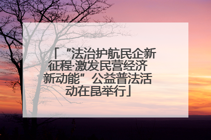“法治护航民企新征程·激发民营经济新动能”公益普法活动在昆举行
