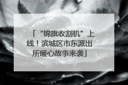 “锦旗收割机”上线！滨城区市东派出所暖心故事来袭