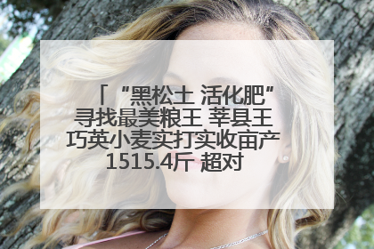 “黑松土 活化肥”寻找最美粮王 莘县王巧英小麦实打实收亩产1515.4斤 超对照田144斤！