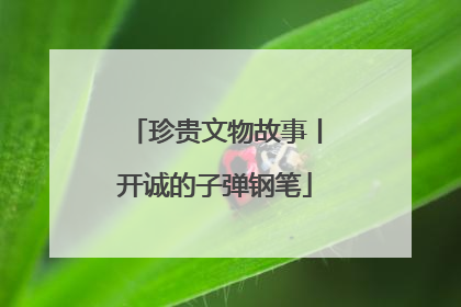 珍贵文物故事丨开诚的子弹钢笔