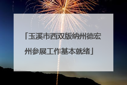 玉溪市西双版纳州德宏州参展工作基本就绪