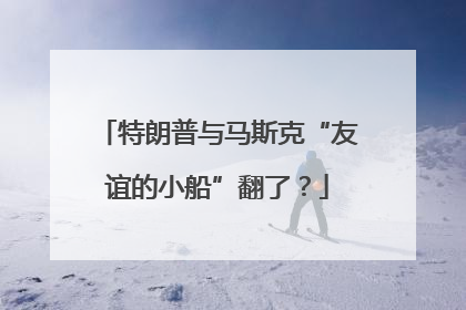 特朗普与马斯克“友谊的小船”翻了？