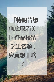 特朗普想彻底取消美国各高校留学生名额，究竟想干啥？