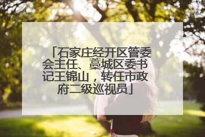 石家庄经开区管委会主任、藁城区委书记王锦山，转任市政府二级巡视员