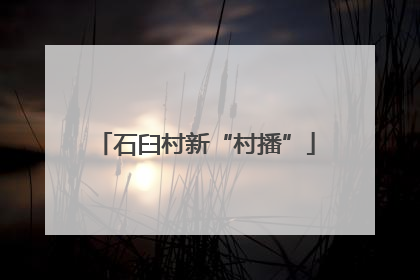 石臼村新“村播”