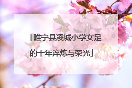 睢宁县凌城小学女足的十年淬炼与荣光