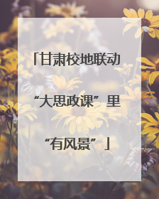 甘肃校地联动“大思政课”里“有风景”