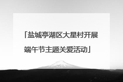盐城亭湖区大星村开展端午节主题关爱活动