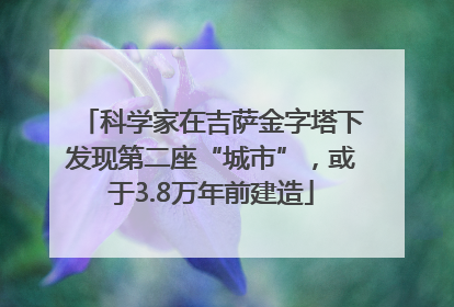 科学家在吉萨金字塔下发现第二座“城市”，或于3.8万年前建造