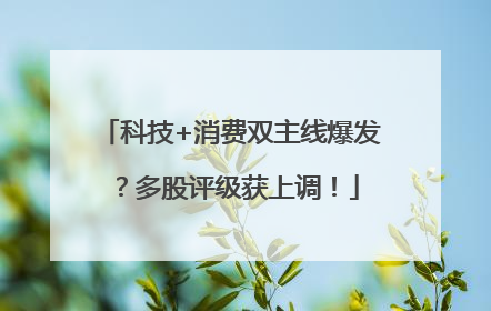 科技+消费双主线爆发？多股评级获上调！