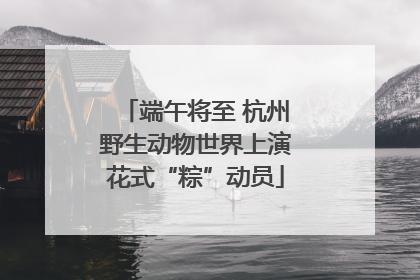端午将至 杭州野生动物世界上演花式“粽”动员