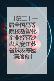 第二十一届全国高等院校数智化企业经营沙盘大赛江苏省选拔赛圆满落幕