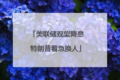 美联储观望降息 特朗普着急换人