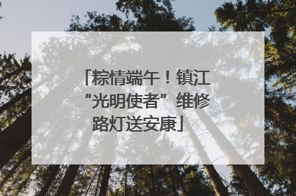 粽情端午！镇江“光明使者”维修路灯送安康