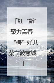 红“新”聚力青春 “梅”好共荣宁波慈城