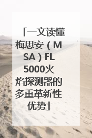 一文读懂梅思安（MSA）FL5000火焰探测器的多重革新性优势
