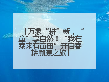 万象“耕”新，“童”享自然！“我在泰来有亩田”开启春耕溯源之旅