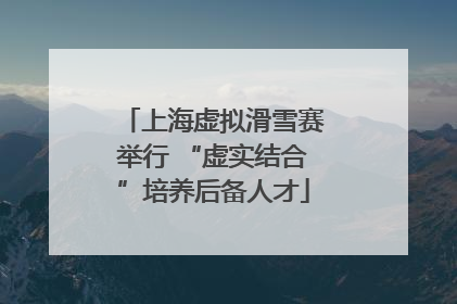 上海虚拟滑雪赛举行 “虚实结合”培养后备人才