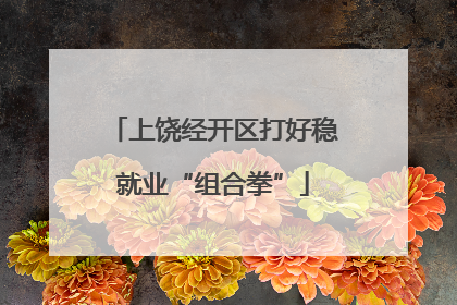 上饶经开区打好稳就业“组合拳”