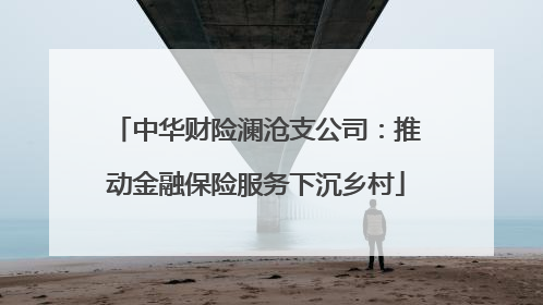 中华财险澜沧支公司：推动金融保险服务下沉乡村