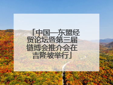 中国—东盟经贸论坛暨第三届链博会推介会在吉隆坡举行