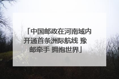 中国邮政在河南域内开通首条洲际航线 豫邮牵手 拥抱世界
