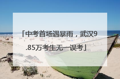 中考首场遇暴雨，武汉9.85万考生无一误考