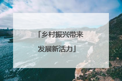 乡村振兴带来发展新活力