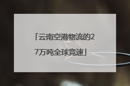 云南空港物流的27万吨全球竞速