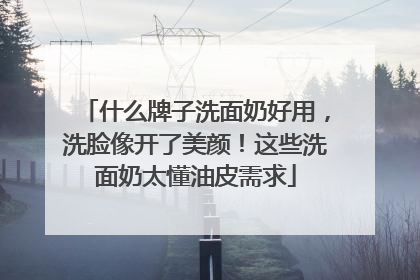什么牌子洗面奶好用，洗脸像开了美颜！这些洗面奶太懂油皮需求