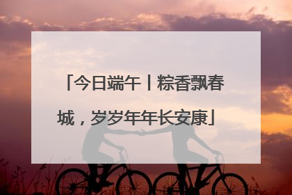 今日端午丨粽香飘春城，岁岁年年长安康