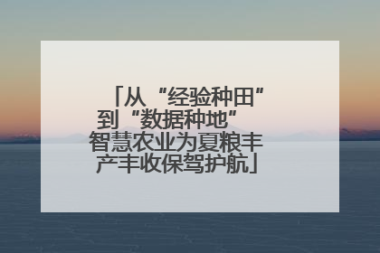 从“经验种田”到“数据种地” 智慧农业为夏粮丰产丰收保驾护航