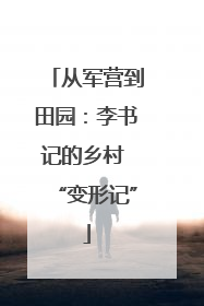 从军营到田园：李书记的乡村 “变形记”