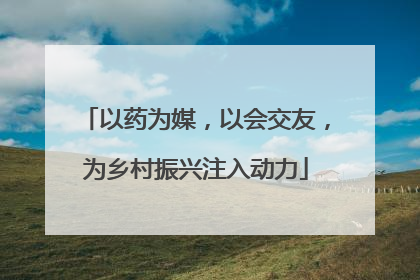 以药为媒，以会交友，为乡村振兴注入动力
