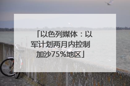 以色列媒体：以军计划两月内控制加沙75%地区