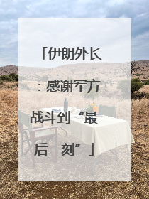 伊朗外长：感谢军方战斗到“最后一刻”