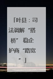 叶县：司法调解“搭桥” 稳企护商“路宽”