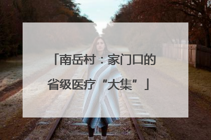 南岳村：家门口的省级医疗“大集”