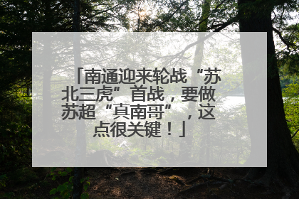 南通迎来轮战“苏北三虎”首战，要做苏超“真南哥”，这点很关键！