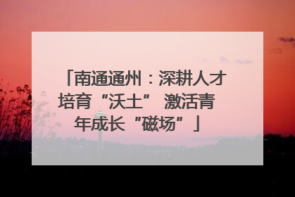 南通通州：深耕人才培育“沃土” 激活青年成长“磁场”