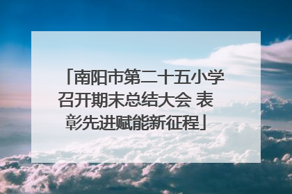 南阳市第二十五小学召开期末总结大会 表彰先进赋能新征程