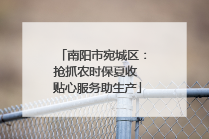 南阳市宛城区：抢抓农时保夏收 贴心服务助生产
