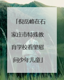 倪岳峰在石家庄市特殊教育学校看望慰问少年儿童
