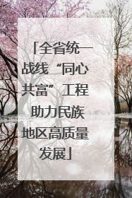 全省统一战线“同心共富”工程 助力民族地区高质量发展