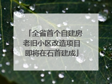 全省首个自建房老旧小区改造项目即将在石首建成